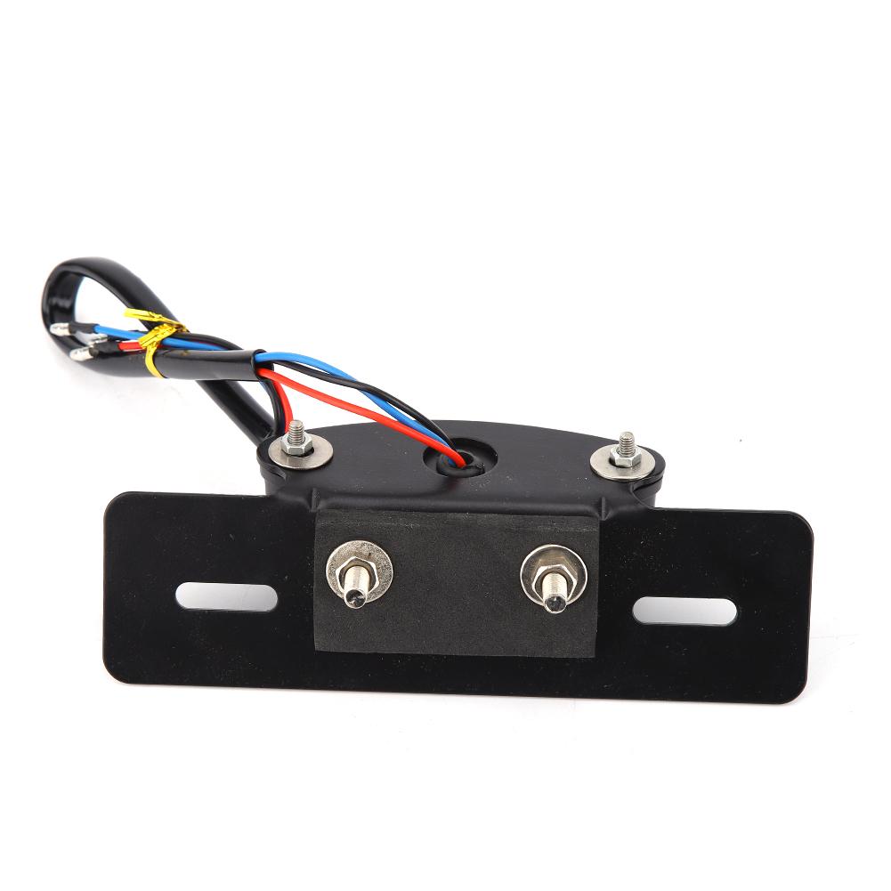 Motorcycle Taillight Retro LED Brake License Plate Light Indicator Lights(black)