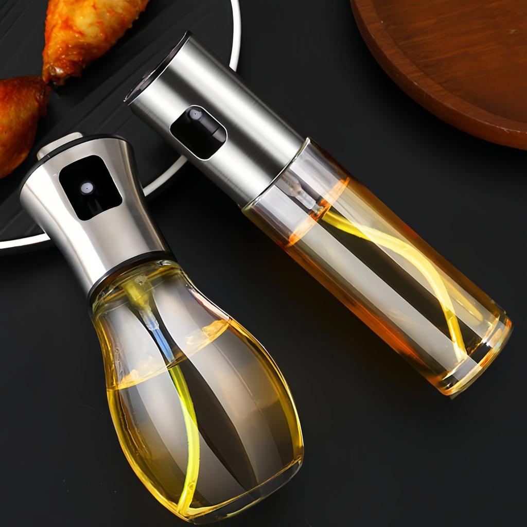 Kitchen Oil Kettle Spray Sprayer Oil, Vinegar, Sauce Glass Dispenser Bottle 200 Ml Capacity