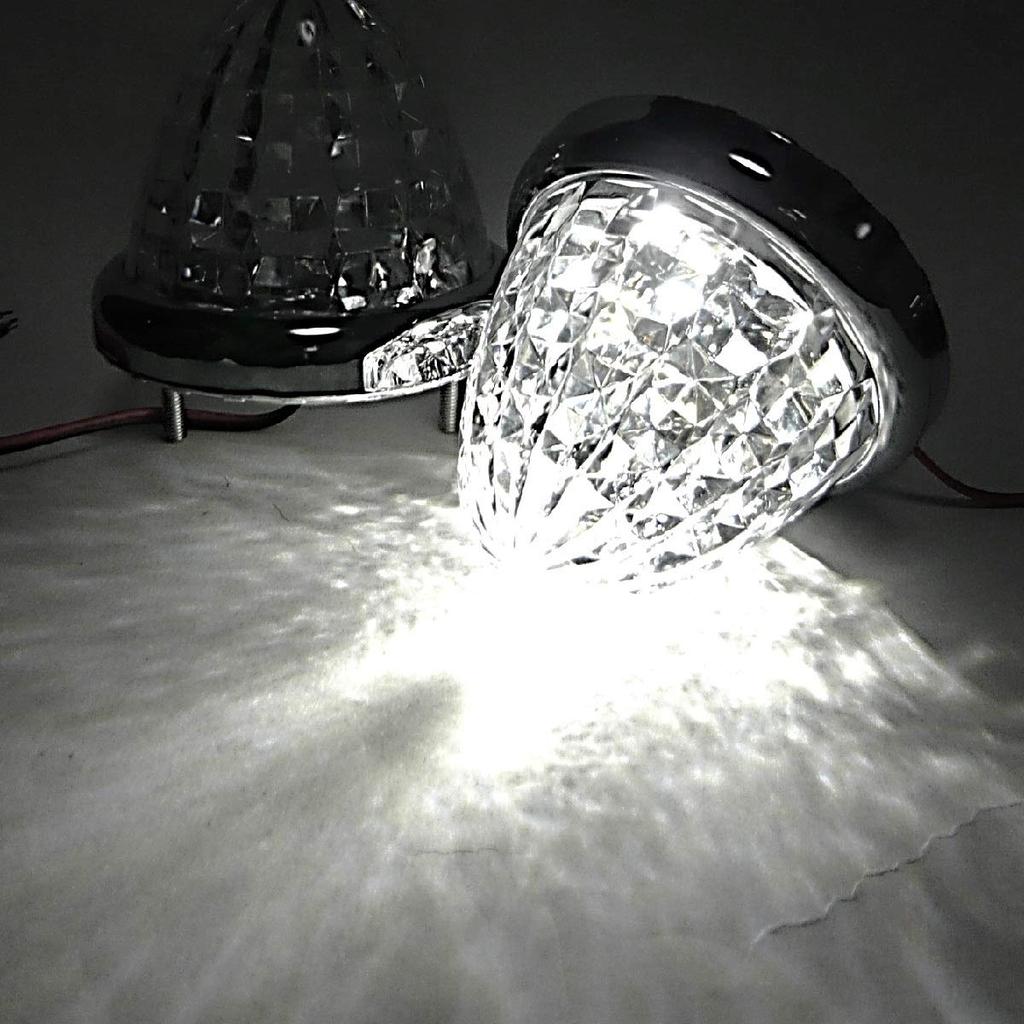 24V Светодиодный габаритный фонарь Боковой габаритный фонарь Хромированное кольцо Принадлежности для грузовиков Комплект из 4 штук (белый)