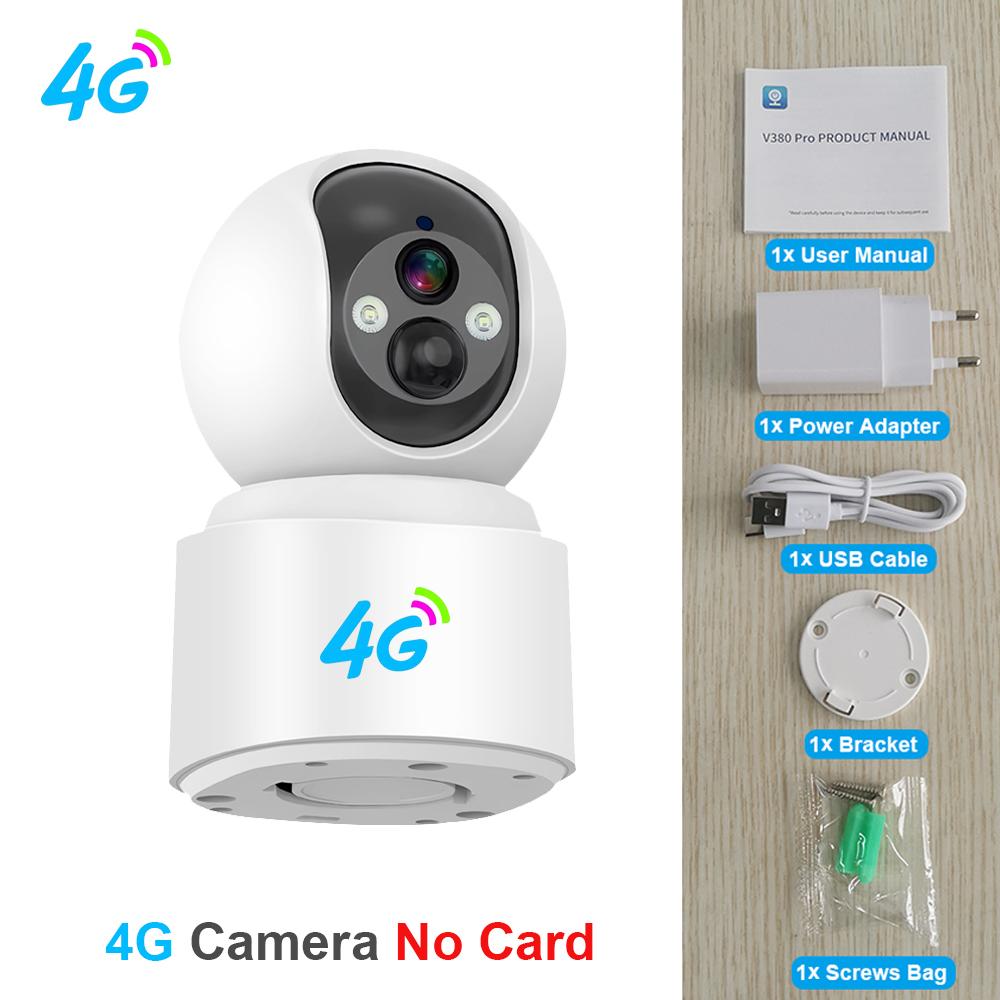 LS VISION V380 WiFi/4G IP Camera PTZ PIR Human Detection Indoor Smart Security Monitor Color Night Vision Wireless Camara Built In Battery