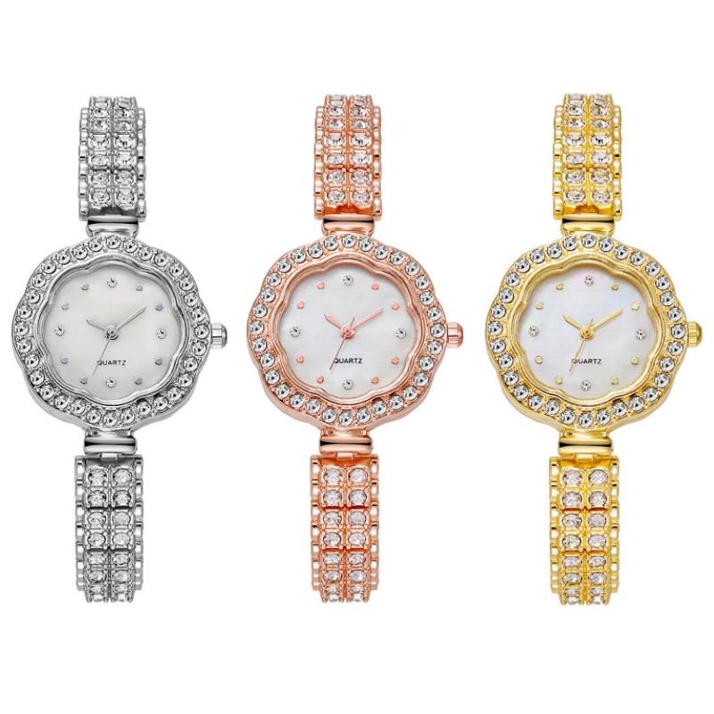 Женские часы-браслет Plum Flower Quartz Watch со стразами Женские наручные часы