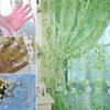 Voile 10679in Floral Curtains Print Window Home Decoration Multicolor Type Rod