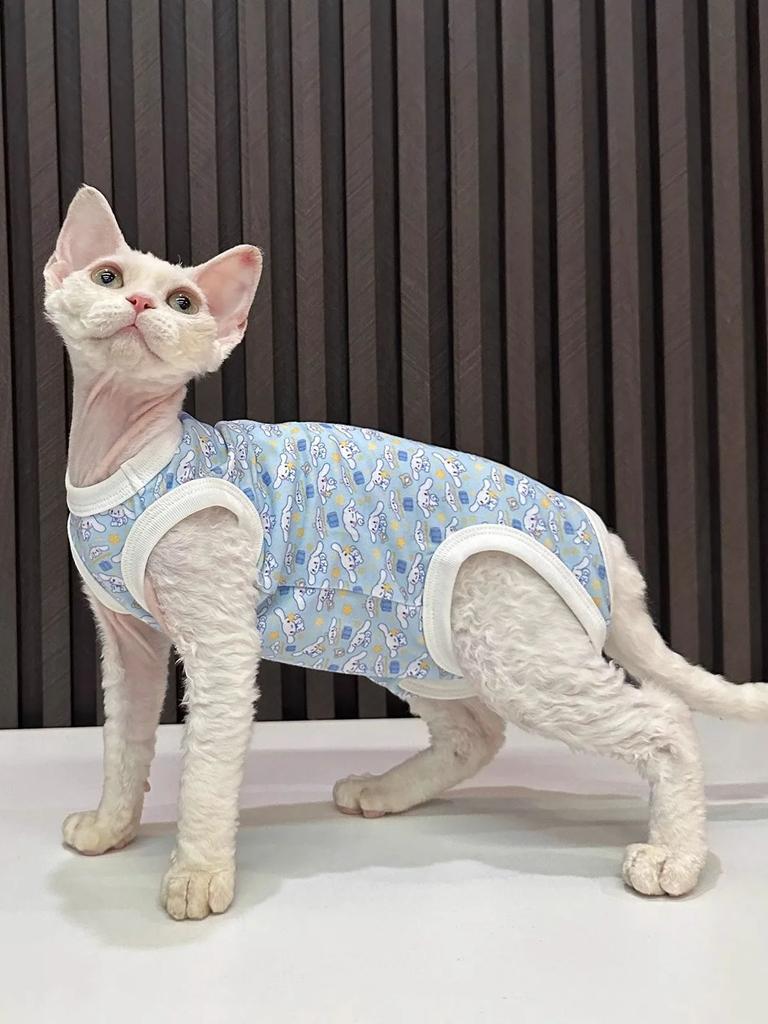 Новая всевключенная одежда для домашних животных на четыре лапы весенне-осеннего стиля с защитой живота без рукавов на четыре лапы для бесшерстных кошек c