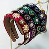 Women Hairband Baroque Vintage Edelweiss Head Band Simple Versatile Flannel Headwear