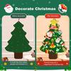 DIY Felt Christmas Tree with 21 Ornaments for Toddlers Kids Home Wall Door Hanging Christmas Craft Kit with String Lights for Xmas Party Supplies