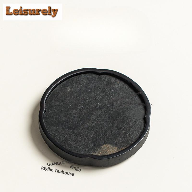 Поднос для чая из каменной панели, поднос для десертов и конфет, доска для хранения кофе, подставка для чайника, блюда для сервировки, аксессуары для китайского чайного набора, принадлежности