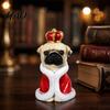 Small Money Box for Desk Cute Pug Dog Coin Bank, Resin Pet Saving Box, Animal Decor Office Tabletop Piggy Birthday Christmas Gifts Kids Boys