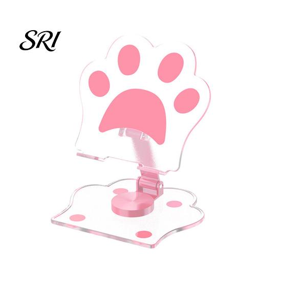 Cat Paw Phone Stand Mobile Holder Foldable Adjustable Multi-Angle Rotation Non-slip Acrylic And Tablet for Desk Office Travel Use