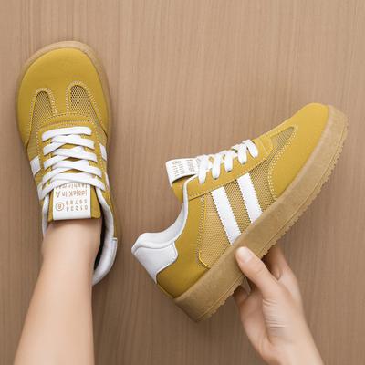 Внешняя торговля осень новинка ретро немецкие тренировочные туфли платформа женская обувь дышащая и универсальная на плоской подошве повседневная спортивная обувь для скейтборда большой s