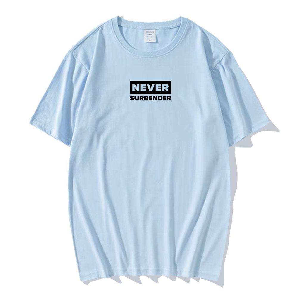 Футболка Never Surrender Чарли Кирк Футболка Свобода Хлопок Круглый вырез Короткий рукав Мужские футболки Повседневная Свободная Модная Мужская/Женская Футболка