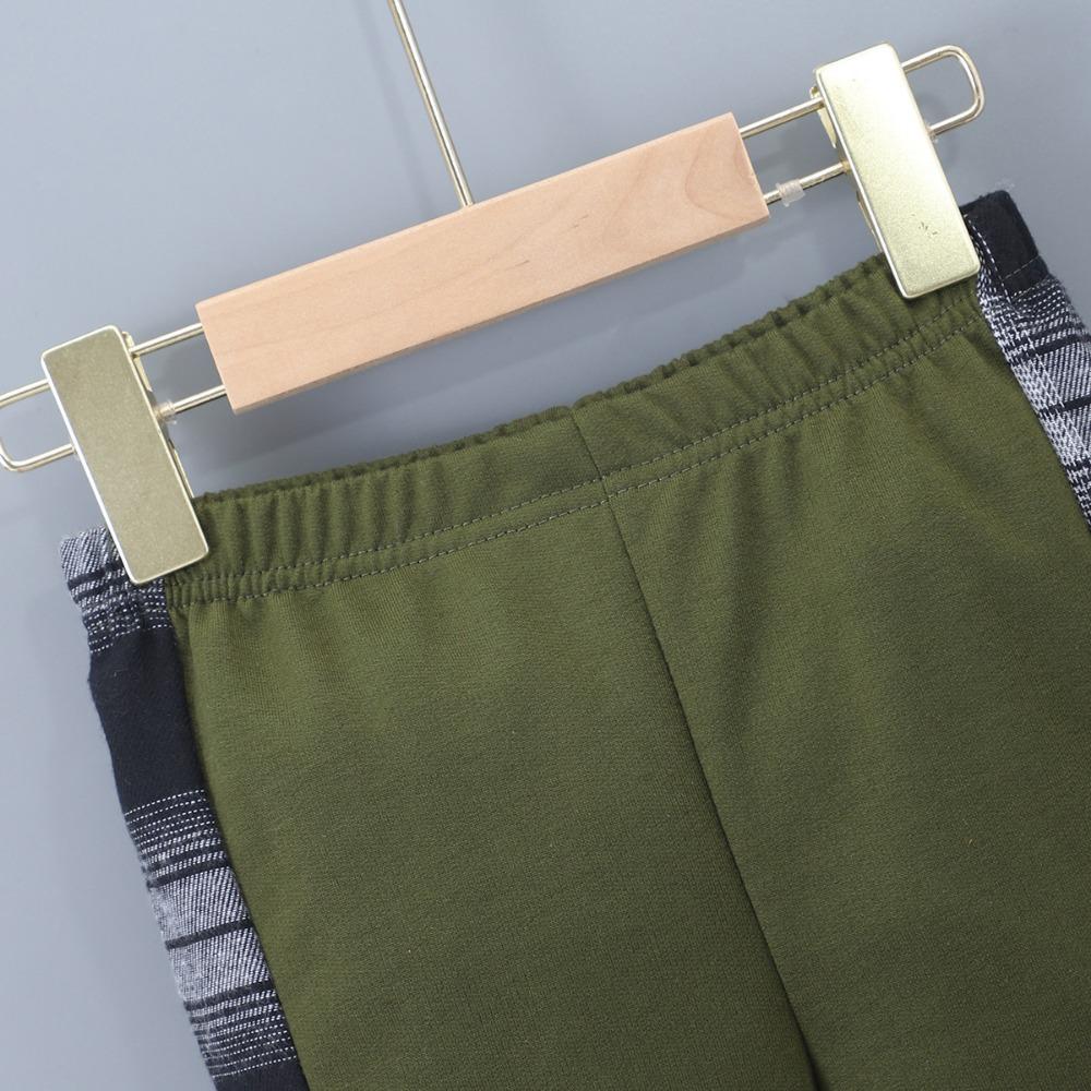 Детская одежда Осень/Зима Комплект из двух предметов для мальчиков: клетчатая толстовка с капюшоном контрастной расцветки и брюки с длинными рукавами (Топ + Брюки)