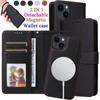 2 в 1 съемный магнитный кожаный чехол-кошелек с откидной крышкой для iPhone 15 14 13 12 Pro Max Xs Max Xr 8 / Samsung S24 S23 S22 S21 Ultra Plus A14 A13 A54 A53 A52