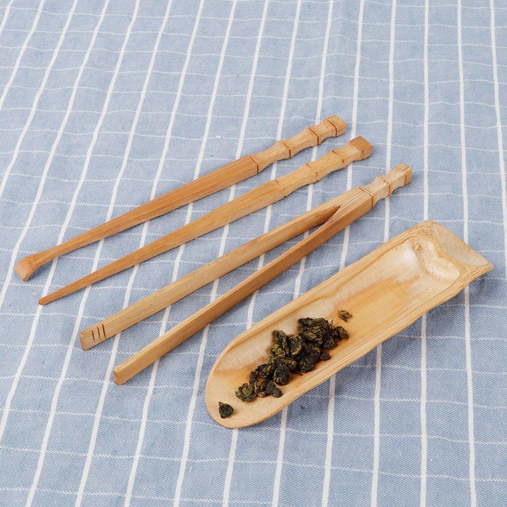 4PCS Set Bamboo Chinese Tea Set Tea Spoon Tea Ceremony Tools Gongfu Tea Set  Tea Ceremony