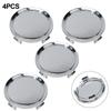 4 шт. 75 мм универсальные колпачки для колес, колпачки для колес, хром, серебро, ABS пластик, замена колпачков для автомобильных колес