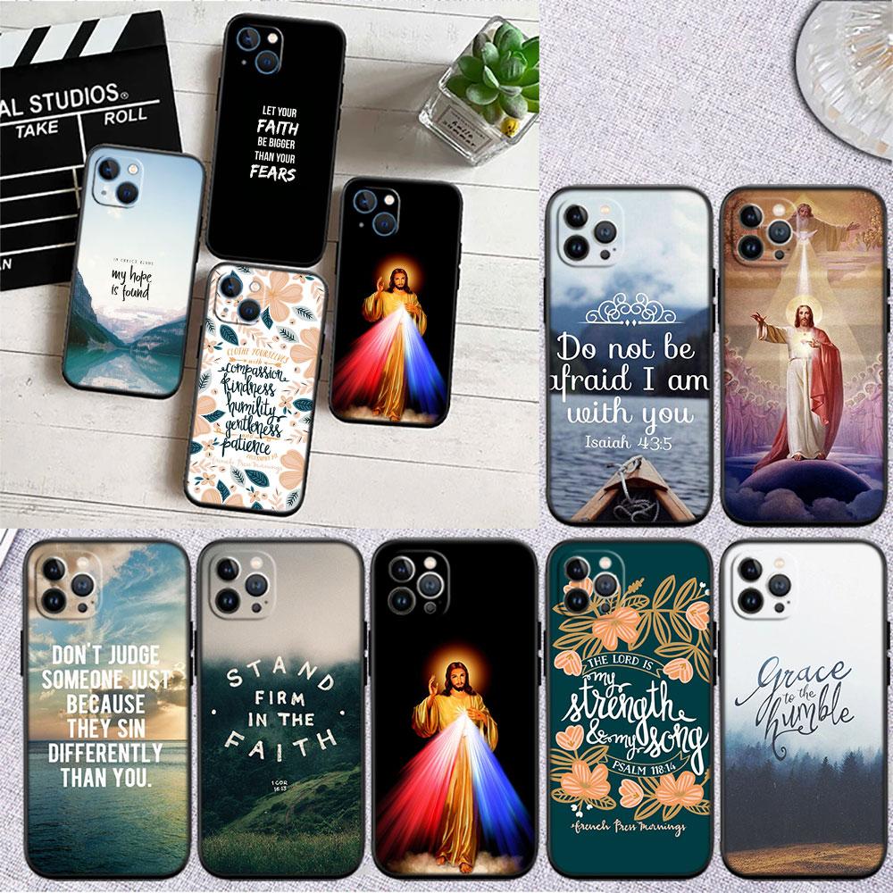 PP10 Bible Verse Jesus Soft Shell Phone Case for Samsung Galaxy S20 S21 S22 Ultra FE + Plus A21S A22 A24 A25 A26 A30 A30S A31