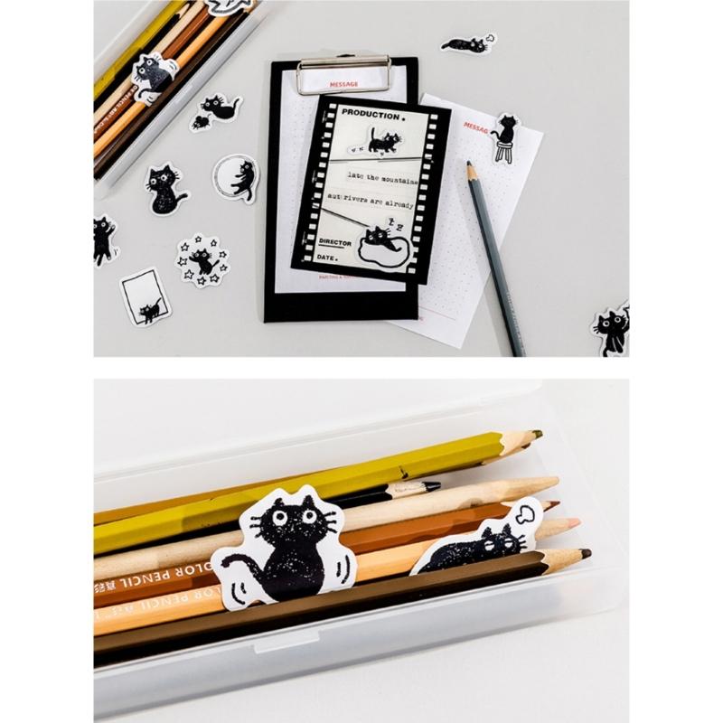 45 шт./кор. милые наклейки с котятами наклейки на тему кошек наклейки на бутылки с водой декоративные наклейки с животными для ведения дневника