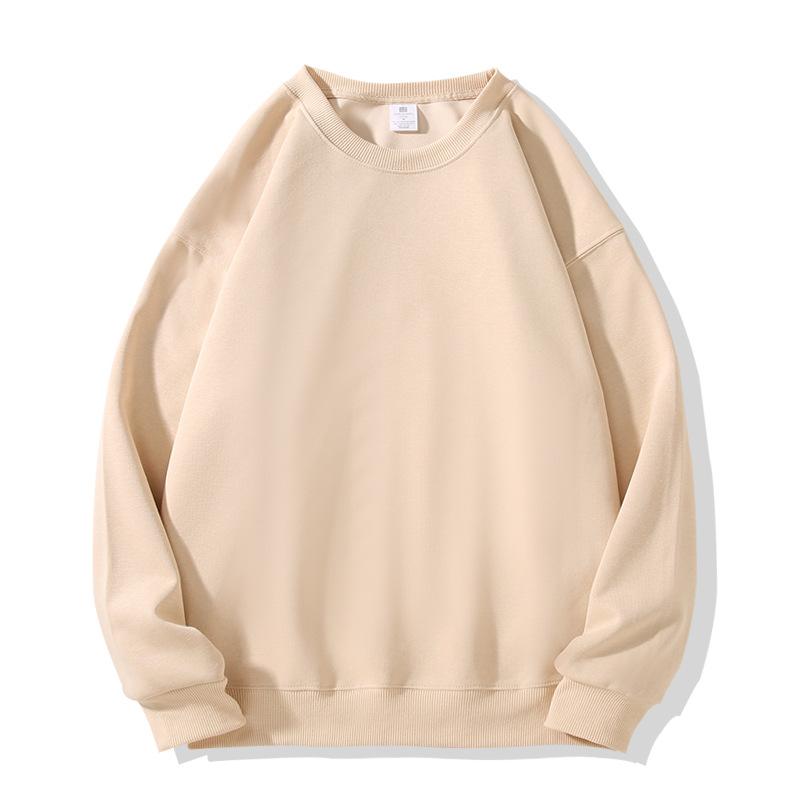 Men's Sweater New Spring and Autumn Loose Casual Crew Neck Sweater Solid Color Men's Pullover Long-sleeved Bottoming Shirt