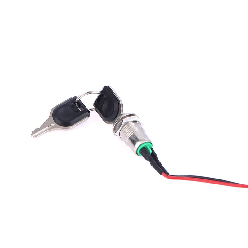 1 шт. 12 мм электронный кнопочный переключатель из цинкового сплава с 2 ключами Вкл/Выкл Блокировка телефона Безопасность Кнопка питания Трубчатые клеммы 2 положения 1А