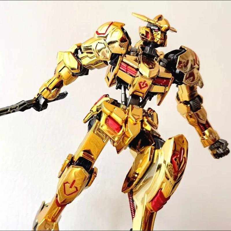 HG1/144 B001 Барбатос Позолоченная Версия Железнокровные Сироты Мех Сборная Модель Фигурки Действия Декоративная Кукла Мальчик Пазл Игрушка