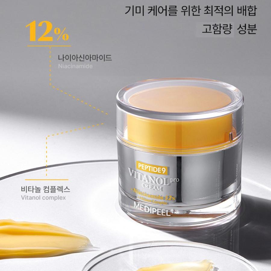 MEDI-PEEL Peptide 9 Vitanol Cream Pro 50 г – улучшенный антивозрастной крем с 9 пептидами и 12% ниацинамида
