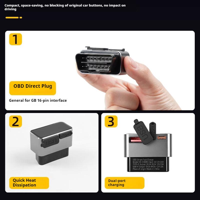 Для BYD Seal U DM-i EV Автомобильный OBD Зарядное Устройство Адаптер Штекер Быстрая Зарядка Док-станция Защитная Крышка