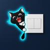 PVC Cat Luminous Stickers Self-Adhesive Cat Switch Sticker Glowing Cat Stickers  Living Room
