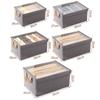Steel Frame Folding Storage Boxes with Cover Dust-Proof Moisture-Proof Clothes Trousers Socks Home Organization Drawer Wardrobe Storage Box