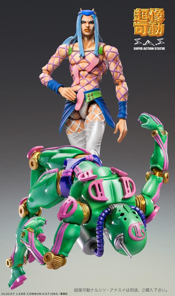 Medicos Entertainment Super Action Statue из Bizarre Adventure Part Stone Примерно 165 мм и нейлоновая раскрашенная подвижная фигурка "D.D." "JoJo's 6"