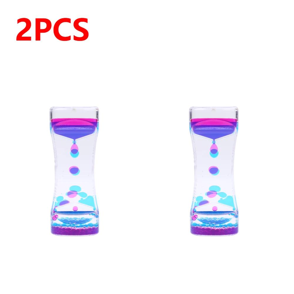 1/2/3/6 шт. Жидкостный пузырьковый механизм, песочные часы, жидкий пузырьковый таймер, крутые украшения для офисного стола, украшения для детей и взрослых, подарочные изделия