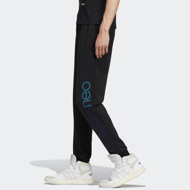 adidas neo M Fav Ss Tp 2 Printing Casual Sports Pants Black Men's GM2336