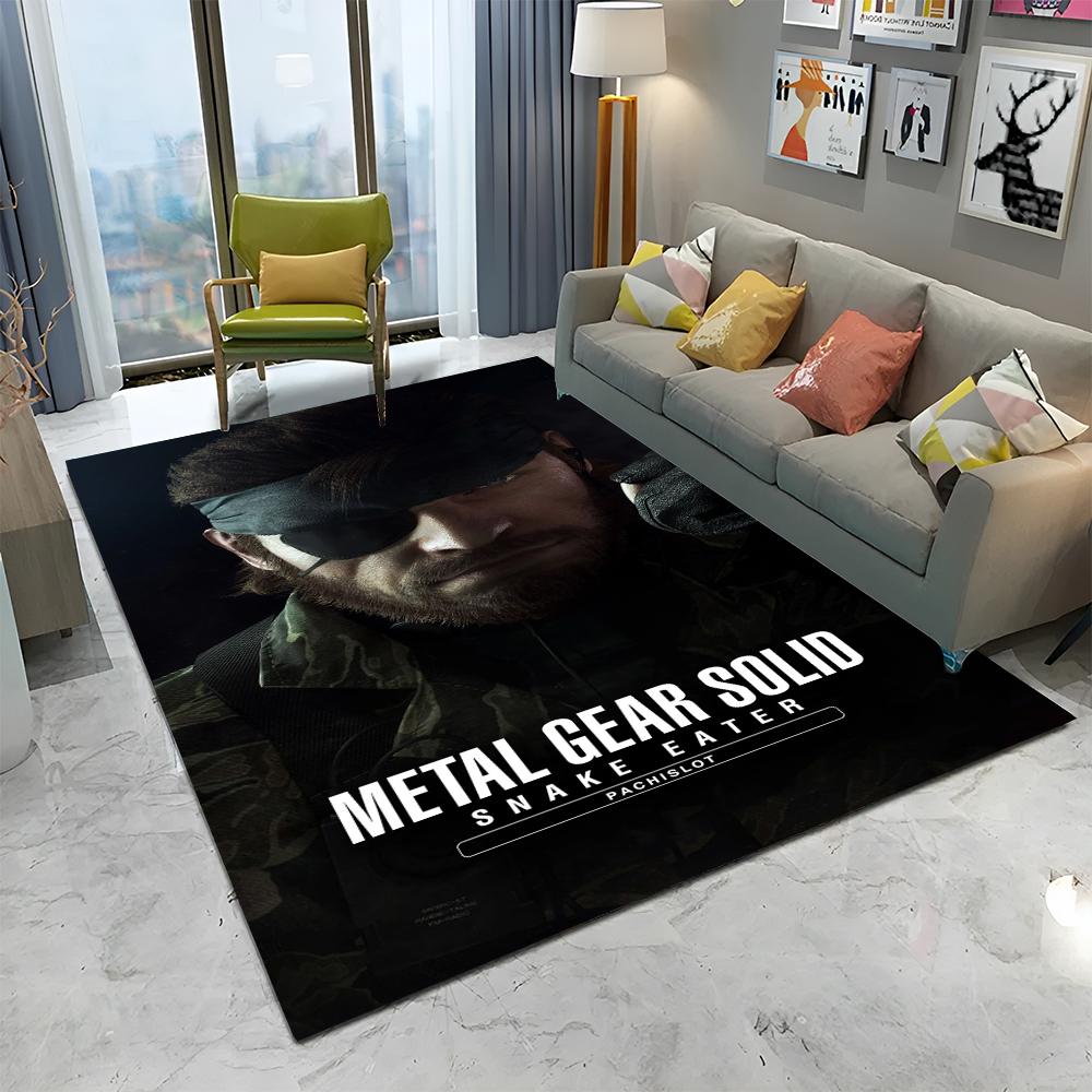 Ковер Ковер Мультяшный для Геймеров Metal Gear Solid для Дома Гостиной Спальни Дивана Придверный Коврик Декор, Детский Ковер Нескользящий Напольный Коврик