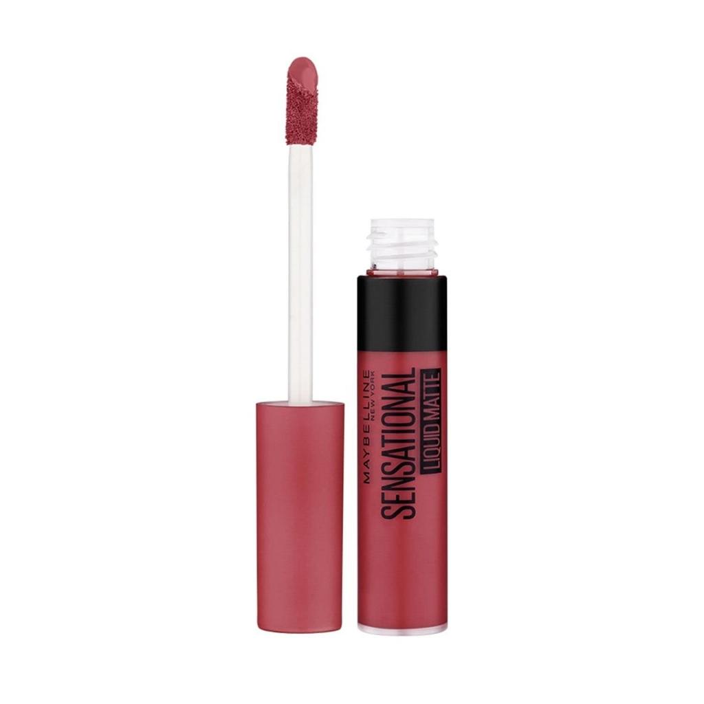 Maybelline New York Sensational Liquid Matte Lipstick 7ml Pack Of 1 Intense Full Coverage Non-Sticky Matte 22 Peach Addict