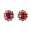 [New] K18 Ruby Diamond Earrings [i7-1]