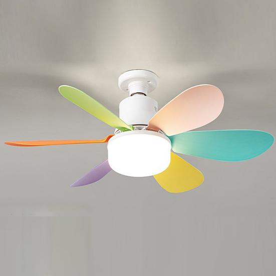 Потолочный вентилятор с бесщеточным двигателем, пульт дистанционного управления, регулировка яркости, энергосбережение, тихая работа, небольшой электрический потолочный светильник с вентилятором