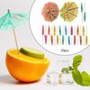 Paper Cocktail Parasols Drink Fruit Cake Sticks Crafts Novelty Disposable Food Picks Mini