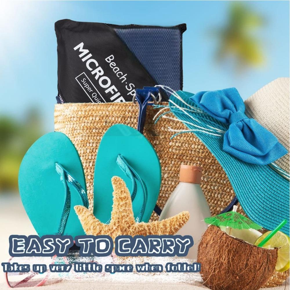 Сверхтонкое Микрофибровое Полотенце Быстросохнущее Спортивное Пляжное Полотенце Туризм Тренажерный Зал Йога Походы