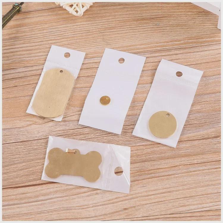 Подвеска из латуни для собачьего жетона: Круглая медная бирка с гравировкой, в стиле милитари, с защитой от потери, персонализированная бирка для домашних животных