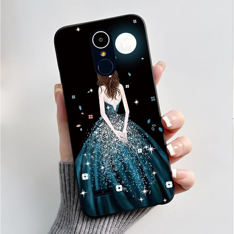 Чехол для LG K8 2017/LG K8 2018/LG K9 2018 Мягкий Силиконовый Черный Корпус для LG K10 2016/LG K10 2017 Чехол Милый Цветочный Мультяшный Чехол