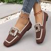 Мода 2025 Новые женские балетки Весна Новые Большие размеры Плоские лоферы Обувь Женская Вязаная Слипоны Квадратный носок Дышащая обувь Женская