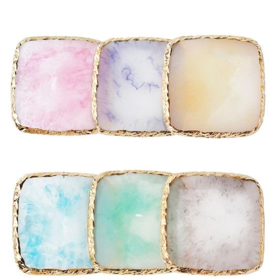 Квадратная форма, смола, для рисования ногтей, пластина для дисплея, гель-лак, держатель пигмента