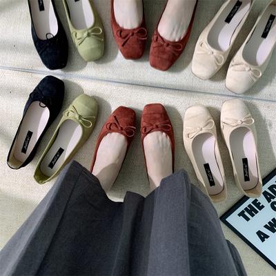 Весна и осень 2025 года, новые вечерние туфли-лодочки на плоской подошве с бантом, французские туфли-одинарки, бабушкины туфли на мягкой подошве, для нежных женщин