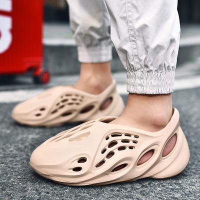 Корейская версия модной обуви Kanye coconut, мужские и женские сандалии большого размера из ЭВА для пляжа