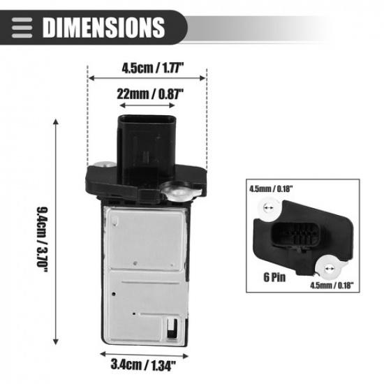 Air Flow Sensor Meter AFLS131 Black Single  for Ford Focus 2.0L 2008-2011