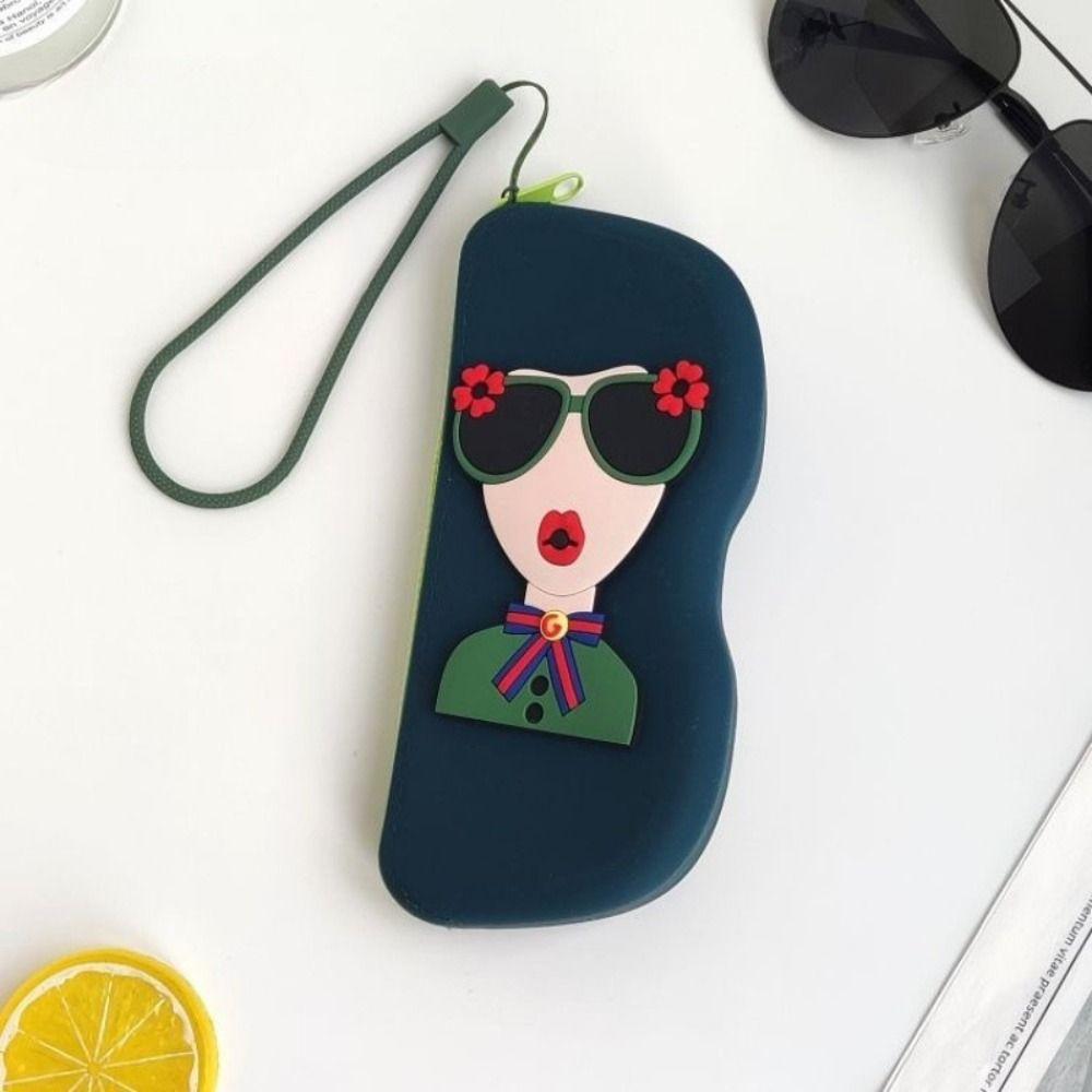 Dustproof Silicone Eyeglasses Case Multifunctional Sunglasses Storage Clip Male