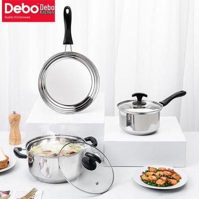 Набор посуды Debo Bologna из нержавеющей стали, 3 предмета