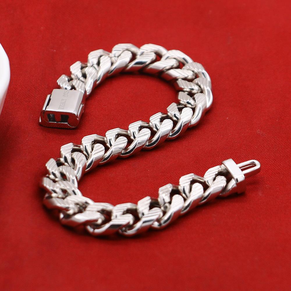 Классический кубинский браслет-цветок для автомобиля, толстое родиевое золотое покрытие, мужские украшения