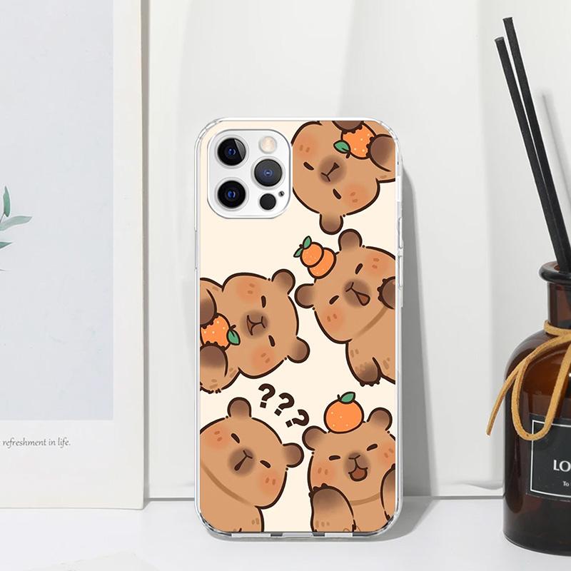 Смешная Капибара Мультяшное Животное Чехол Для Телефона Для Iphone 17 Air 16 15 Plus 16E 14 Pro Max 13 Mini 12 11 7 8 SE Fundas Мягкая Задняя Крышка