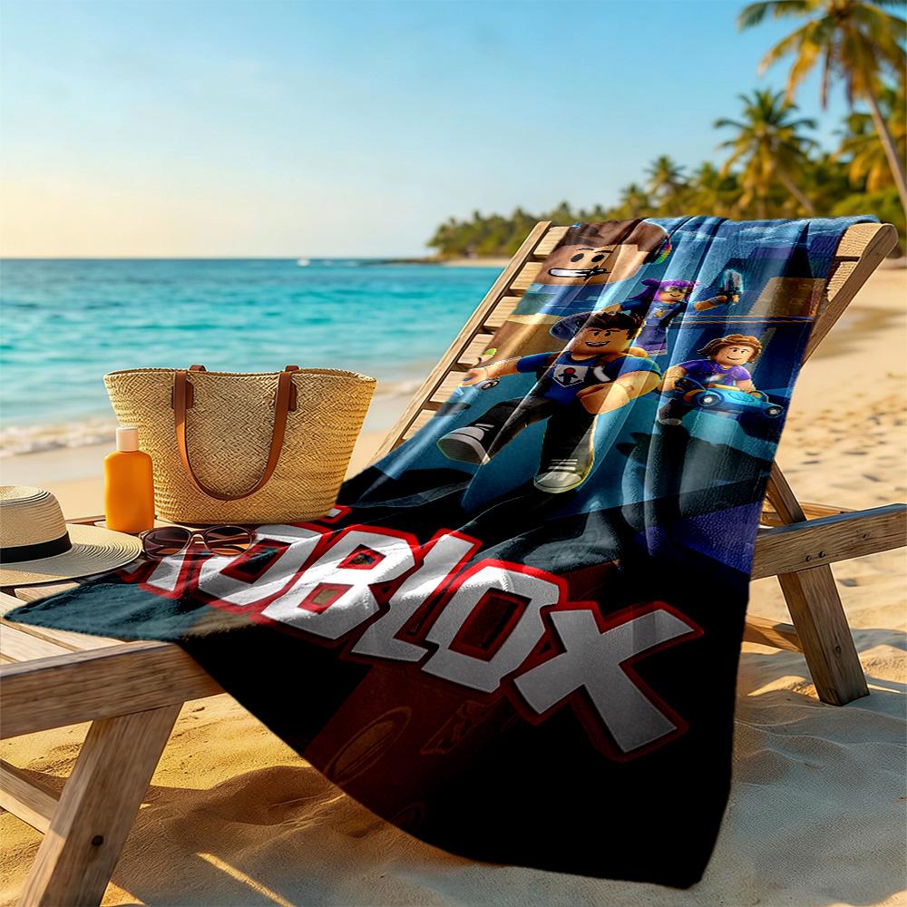 Roblox Beach Towel High Absorbency & Quick-Dry Comfortable Lightweight Perfect for Traveling Yoga Camping and Swimming
