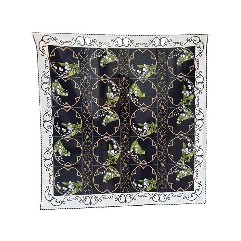 NINA SOLOR Lily of the Valley Vine Silk Scarf