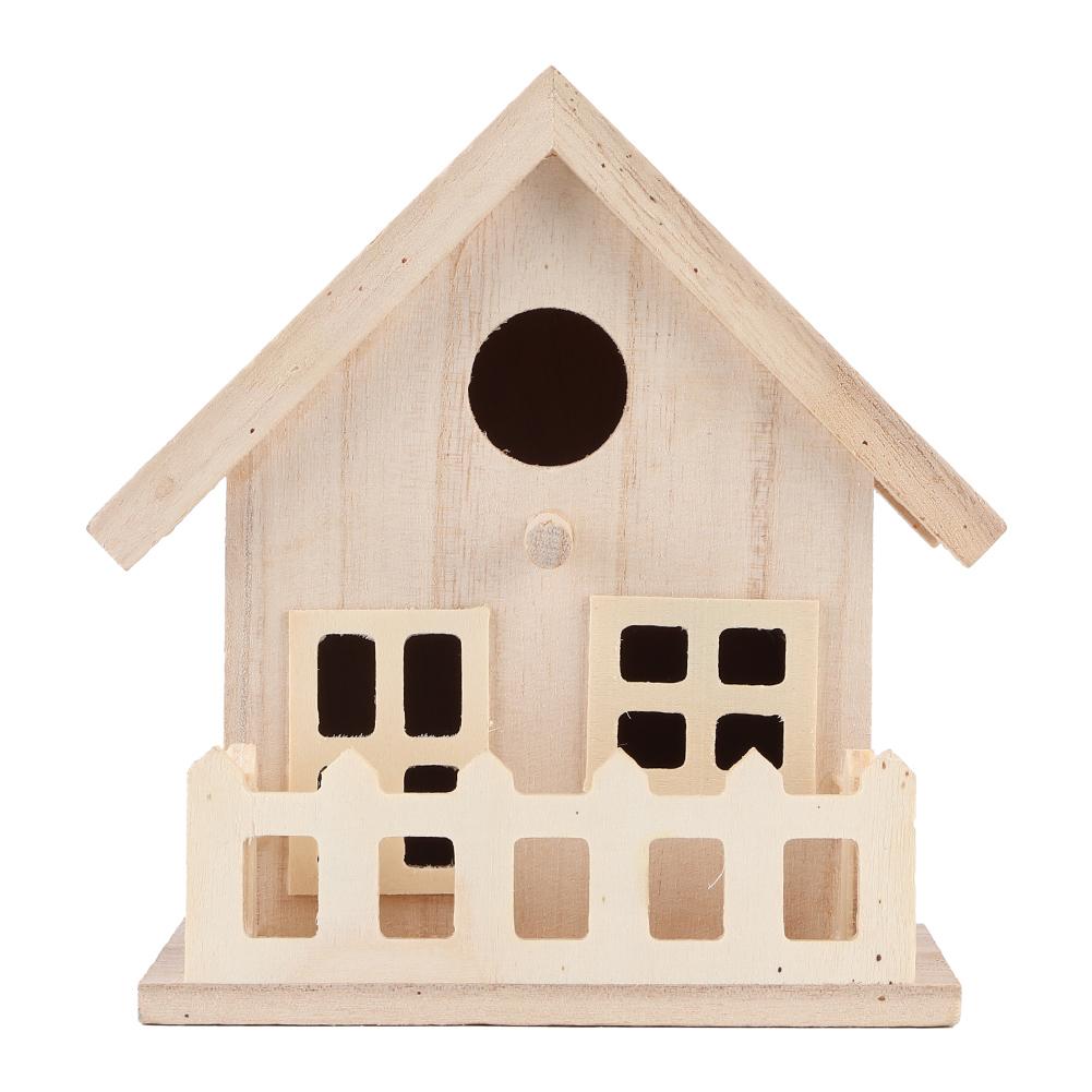 Wooden Bird House Nests Outdoor Hanging Birds Parrots Resting Breeding Box Decoration